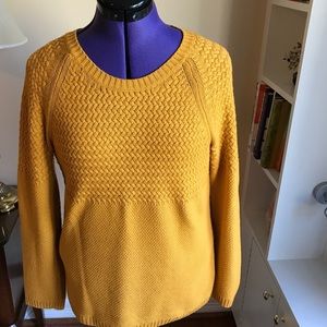 Talbots cotton blend sweater, orange color, size M.